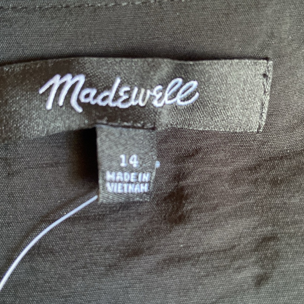 Madewell The Layton Midi Black Slip Midi Dress w/ Spaghetti Straps, Size 14 NWT - Picture 5 of 11